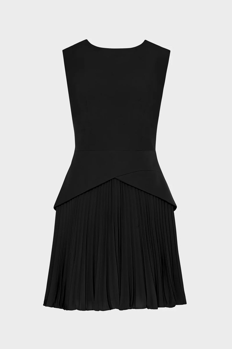 haddy pleated mini dress Milly Minidress - Black shaped extended bodice defines noslit Princess Polly | Dresses Style:P26D352638
