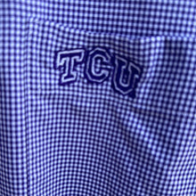 Load image into Gallery viewer, Southern Tide Intercoastal Gingham Shirt Purple TCU