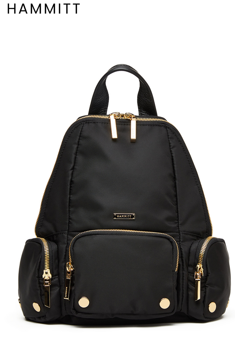 hunter original mini black nylon backpack Hunter Medium Black Nylon Backpack – The Blue Collection
