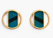 Load image into Gallery viewer, Brackish Gold Circle Earrings Dendrobium