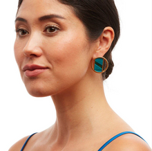 Load image into Gallery viewer, Brackish Gold Circle Earrings Dendrobium