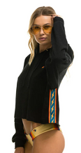 Load image into Gallery viewer, AVN Bolt Cropped Hoodie Black