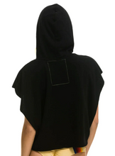 Load image into Gallery viewer, AVN Logo Sleeveless Crop Hoodie Black