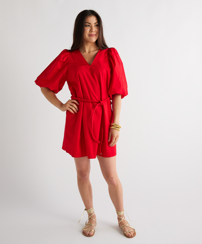 Caryn Lawn Lila Dress Red