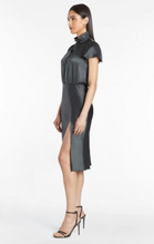 Load image into Gallery viewer, Amanda Uprichard Vittoria Silk Midi Dress Zinc