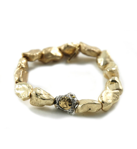 Tat2 Design Gold Capri Nugget Bracelet