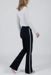 Hilton Hollis Miracle Stretch Pant With Stripe Midnight/Silver
