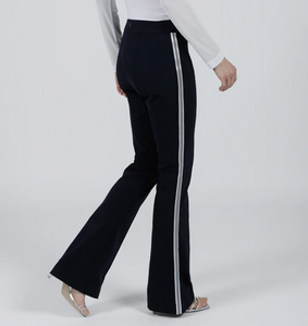 Hilton Hollis Miracle Stretch Pant With Stripe Midnight/Silver