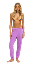 Load image into Gallery viewer, Aviator Nation 5 Stripe Sweatpant  Neon Purple/Pink