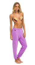 Load image into Gallery viewer, Aviator Nation 5 Stripe Sweatpant  Neon Purple/Pink