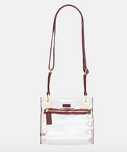 Load image into Gallery viewer, Hammitt Clear Tony Bag Crimson/Brushed Gold