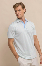 Load image into Gallery viewer, Southern Tide Driver Verdae Stripe Polo. Seacrest Green