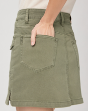 Load image into Gallery viewer, Paige Jessie Cotton Canvas Skirt Cargo Pockets Vintage Ivy Green