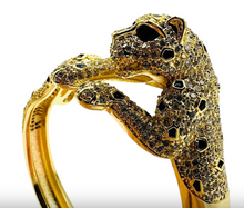 Load image into Gallery viewer, Garland Sparkly Leopard Hinged Bracelet