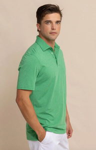 Southern Tide brrr°-eeze Performance Heather Polo Heather Kelly Green