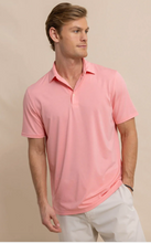 Load image into Gallery viewer, Southern Tide brrr°-eeze Performance Heather Polo Heather Flamingo Pink