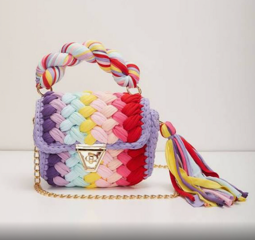 Rainbow Woven Handbag