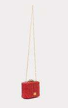 Load image into Gallery viewer, FV Paige Wicker Clutch Red
