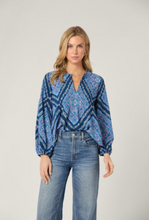 Load image into Gallery viewer, Lara Top Atlantic Tile Print