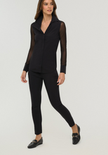 Load image into Gallery viewer, Beth Button Front Shirt Black