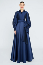 Load image into Gallery viewer, Freda Shirt Dress Gown Navy