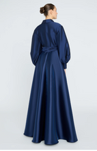 Load image into Gallery viewer, Freda Shirt Dress Gown Navy
