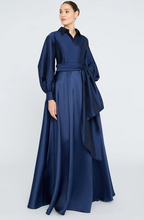 Load image into Gallery viewer, Freda Shirt Dress Gown Navy
