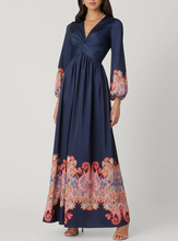 Load image into Gallery viewer, Calla Dress Navy Multi