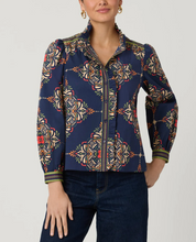 Load image into Gallery viewer, Theo LS Top Navy Multi