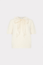 Load image into Gallery viewer, Bow Fuzzy Sweater Ecru