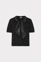 Load image into Gallery viewer, Bow Fuzzy Sweater Black
