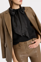 Load image into Gallery viewer, Bow Fuzzy Sweater Black