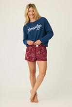 Load image into Gallery viewer, Howdy Snuggle Sweater Navy
