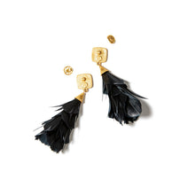 Load image into Gallery viewer, Brackish Stingray Black Statement Earring Parades