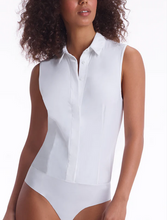 Load image into Gallery viewer, Commando Classic Sleevelesss Button Up Bodysuit White