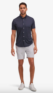 Mizzen + Main Haylard Short Sleeve Shirt Navy Dot Print