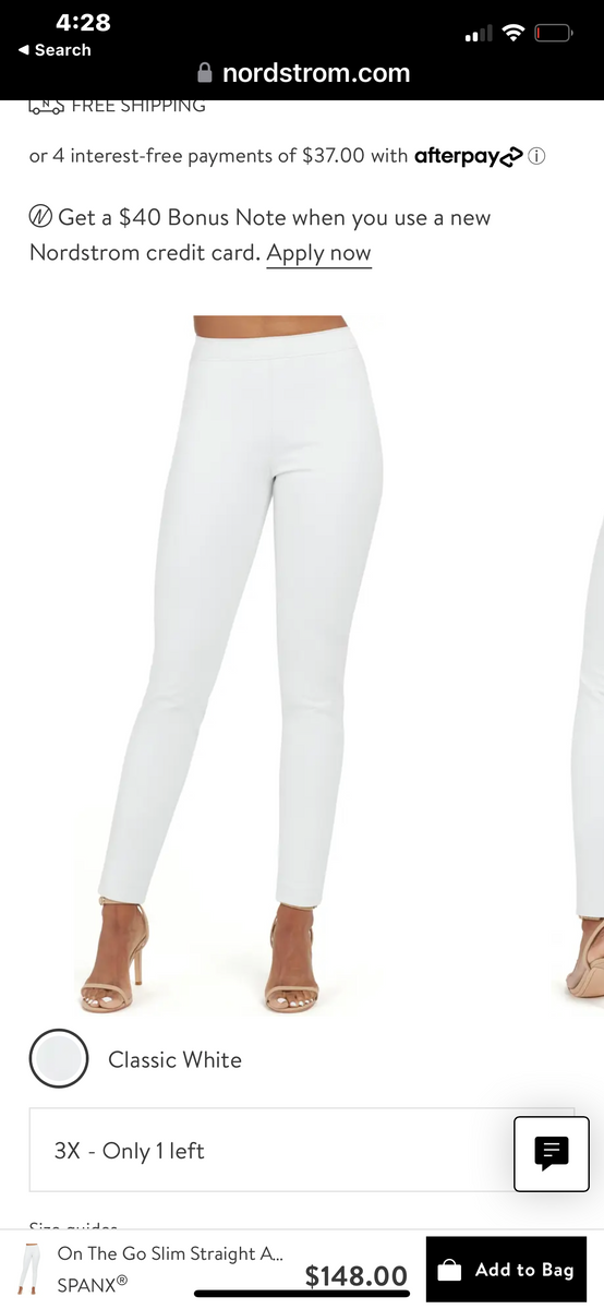 Spanx On-the-go Ankle Slim Straight Slim Straight Pant – The Blue Collection
