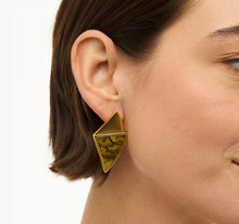 Load image into Gallery viewer, Heather Triangle Drop Earrings