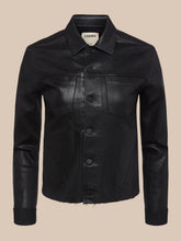 Load image into Gallery viewer, Janelle Jean Jacket Coated Black