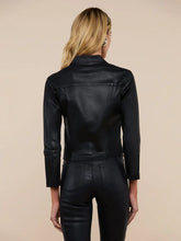 Load image into Gallery viewer, Janelle Jean Jacket Coated Black