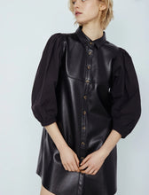 Load image into Gallery viewer, Melissa Nepton Faux Leather Dress Black