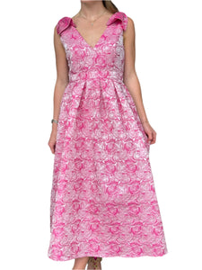 TBC Rosestte Jacquard Midi Dress Pink