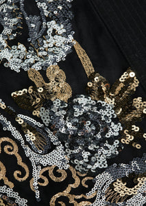 L'Agence Jin Embellished Kimono Black-Gun-Gold