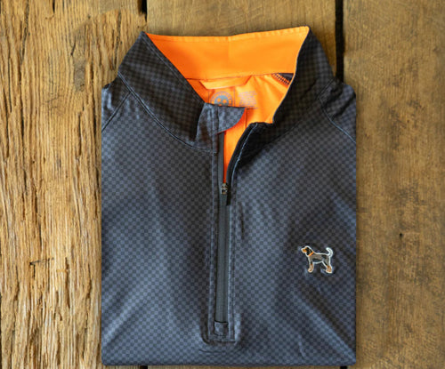 VT 1/4 Zip Pullover Checkerboard Charcoal