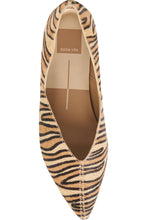 Load image into Gallery viewer, Dolce Vita Gema Tiger Flat with pointed toe and animal print haircalf upper
