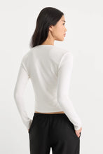 Load image into Gallery viewer, GA The Rib V Neck Cardigan Chalk