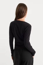 Load image into Gallery viewer, GA The Rib V Neck Cardigan Black