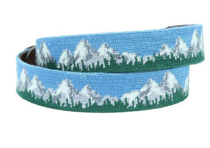 S&B Belt Tetons Needlepoint