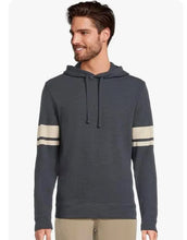 Load image into Gallery viewer, Faherty Sunwashed Slub Hoodie Navy Dune Strip