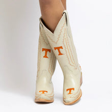 Load image into Gallery viewer, Vaccari Naomi cowboy boots featuring University of Tennessee embroidered logo and Western stitching details